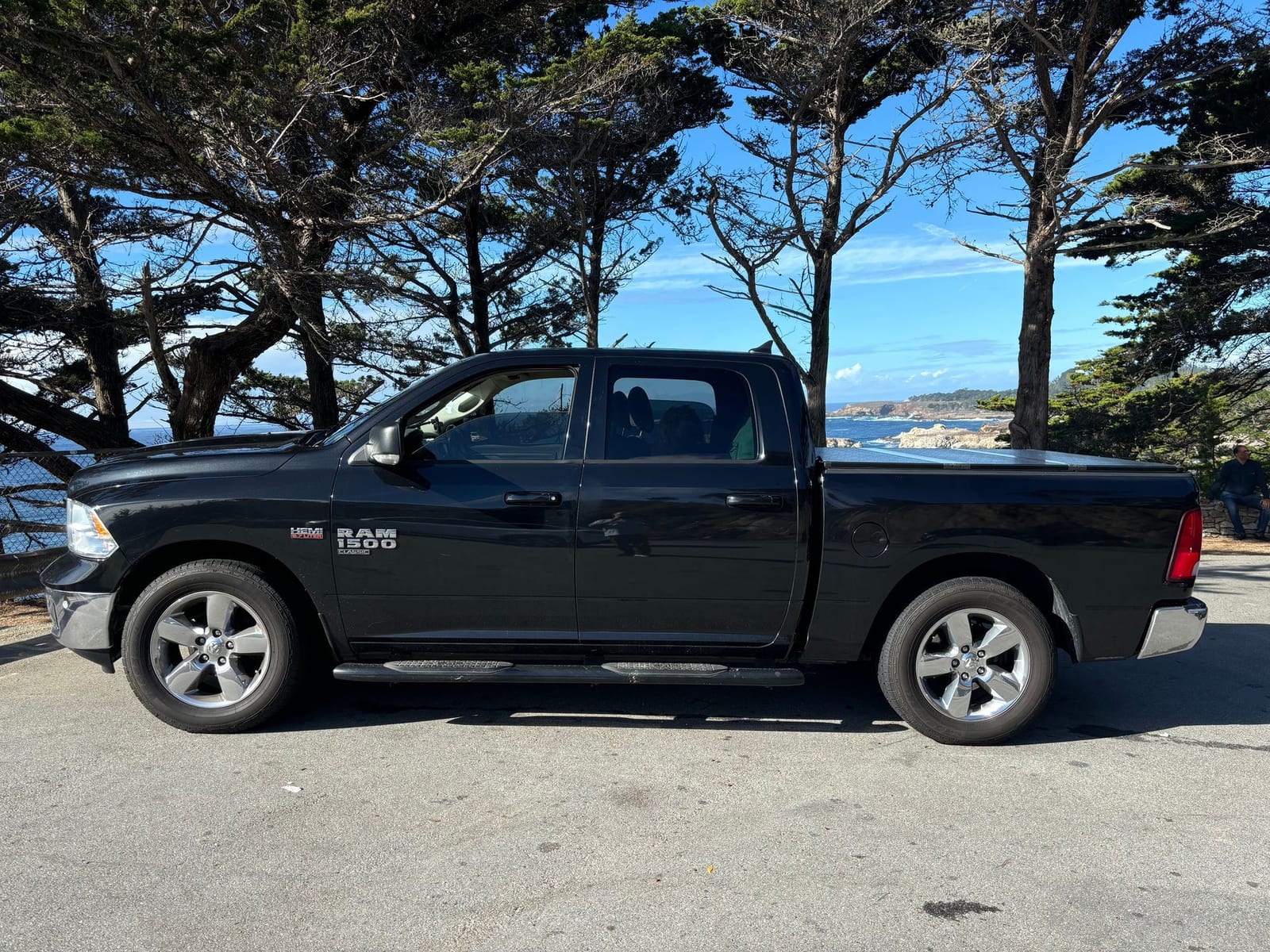 Black Ram pickup with clean dark window film